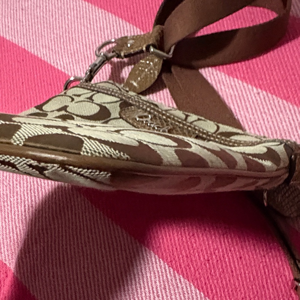 Coach Brown Signature Canvas Crossbody Bag - Picture 3 of 8